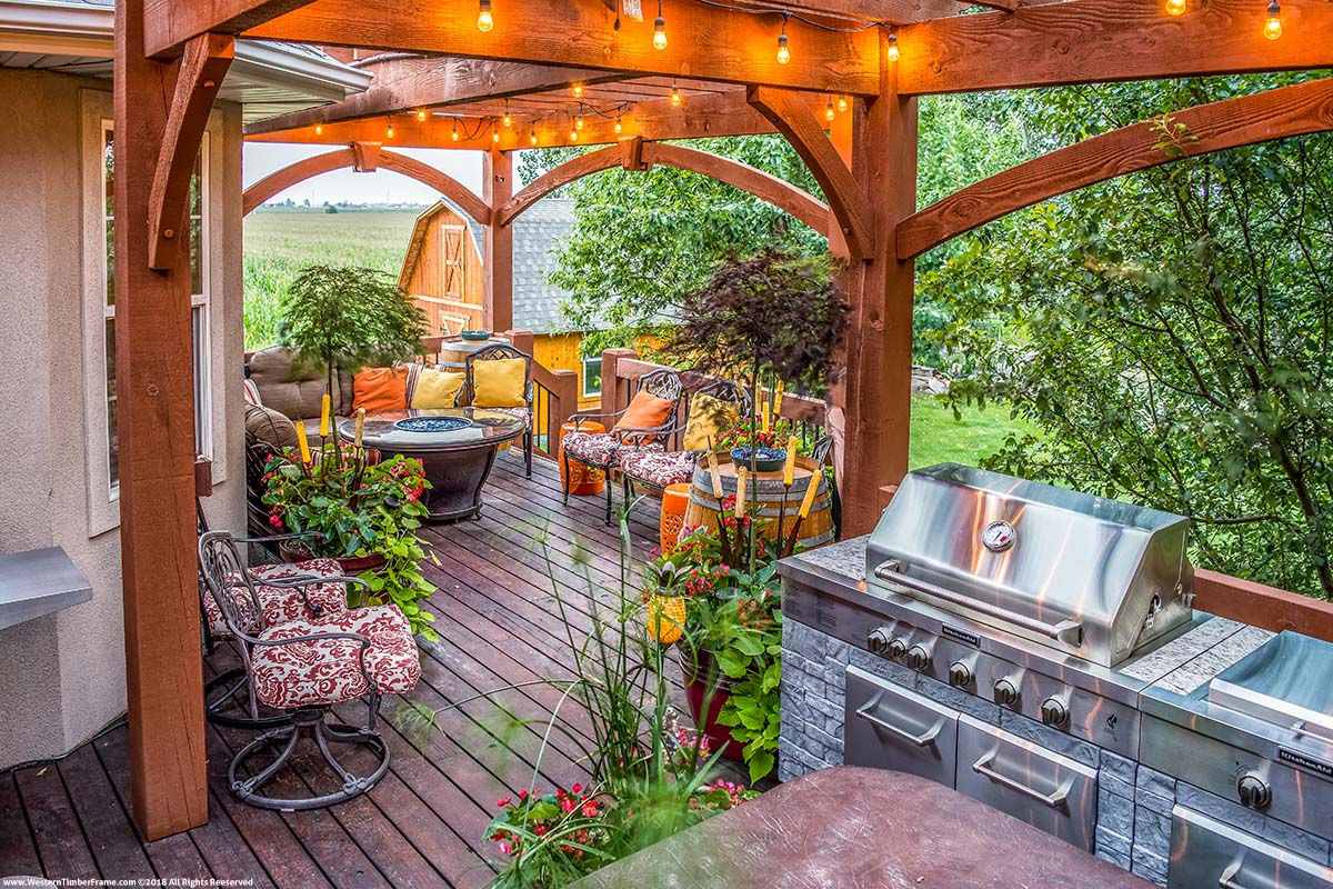 barbecue deck-pergola