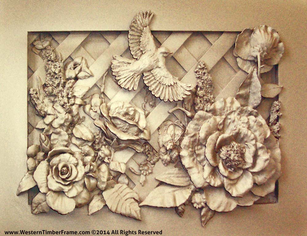 relief sculpture bird