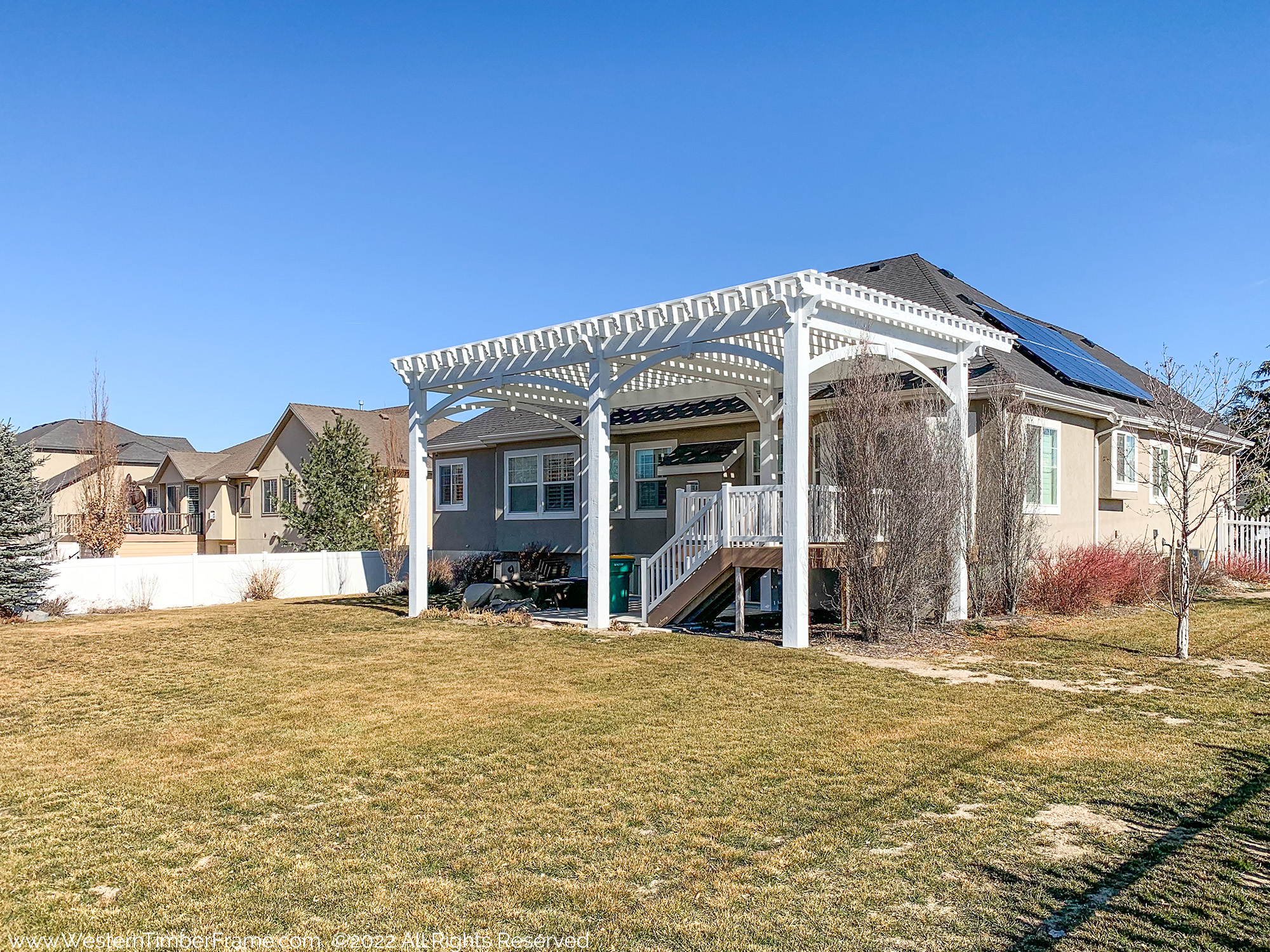 tall pergola cantilever roof