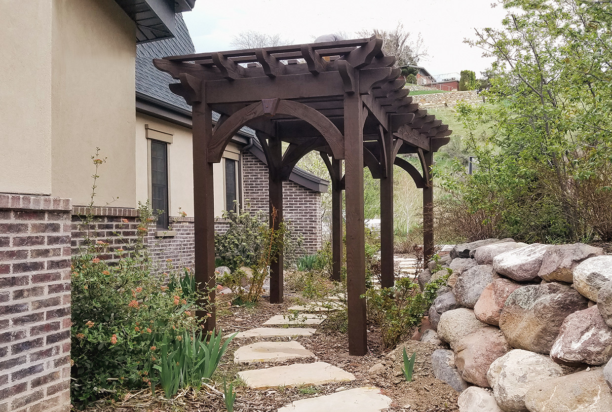 wood arbor kit walkway