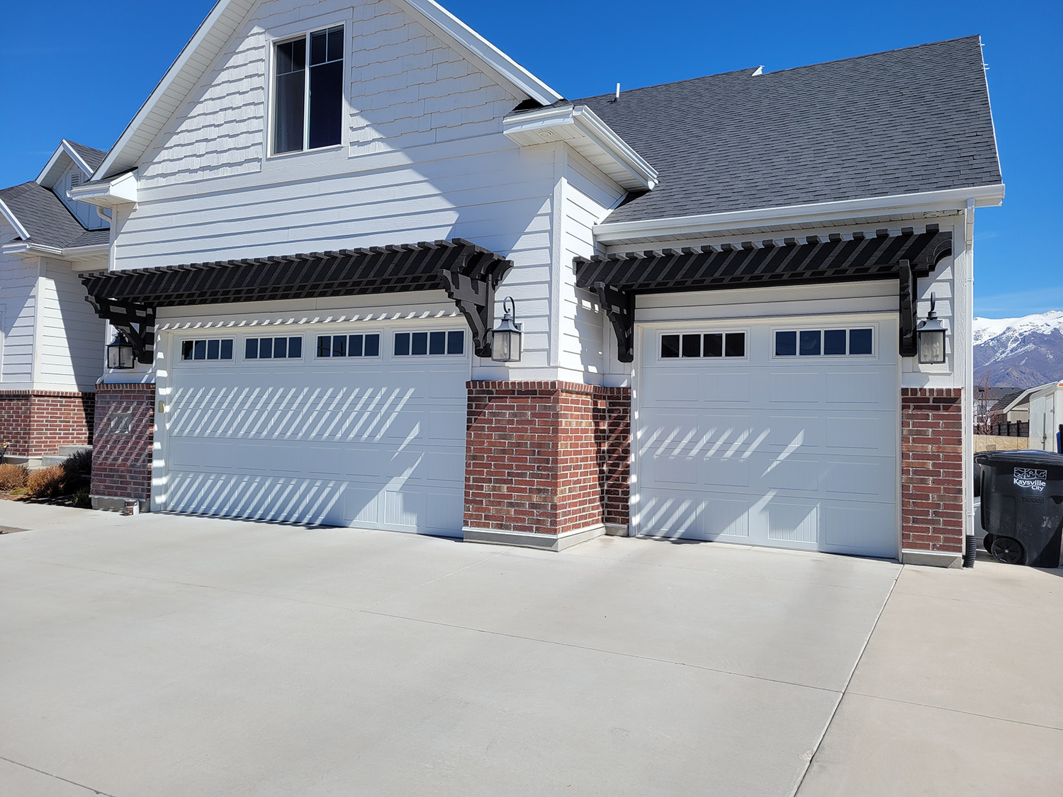 custom arbors ebony garage door