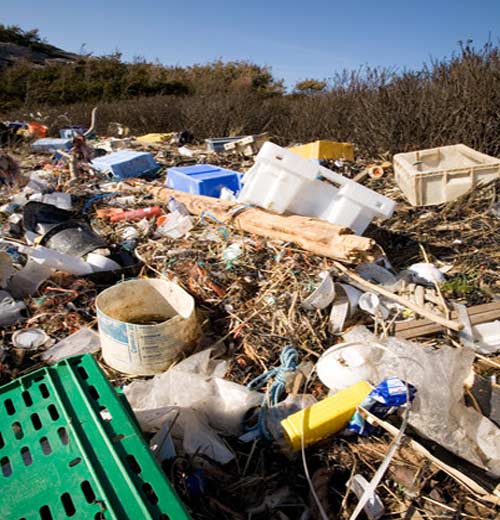 garbage-wide-vinyl vinyl products in trash