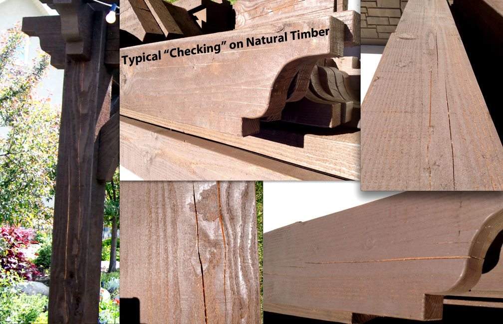 Checking-typical timber frame checking