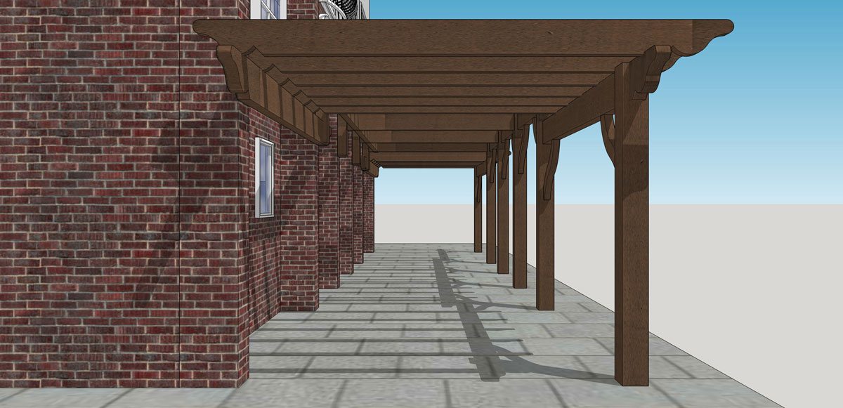 shade design attached pergola