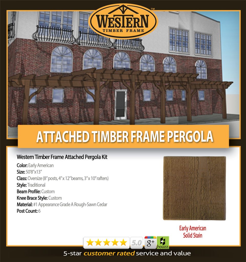 carson-specs-attached-pergola timber frame pergola specs