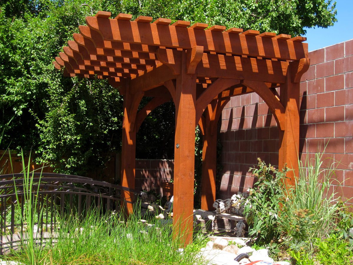 More Shade Plan: DIY Solid Cedar Wood Cantilevered Pergola 