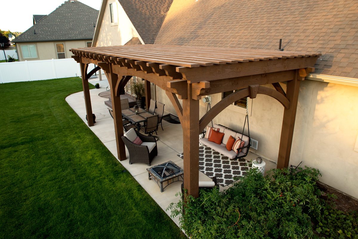 swing patio pergola shade.