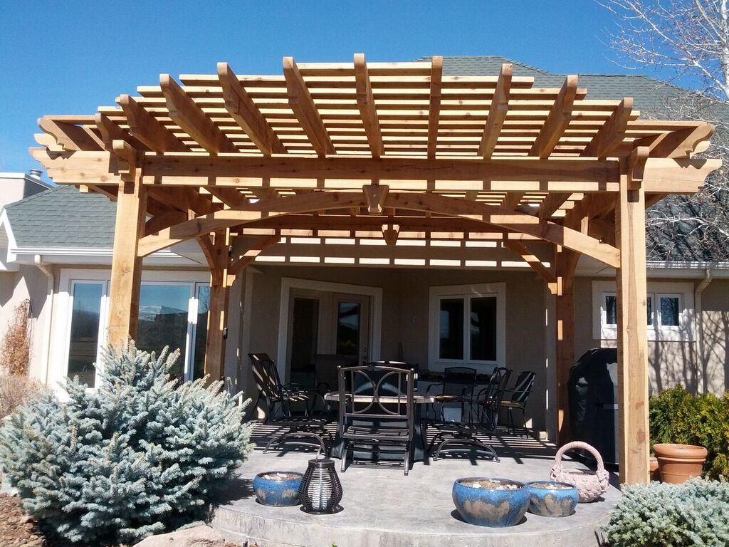 More Shade Plan: DIY Solid Cedar Wood Cantilevered Pergola 