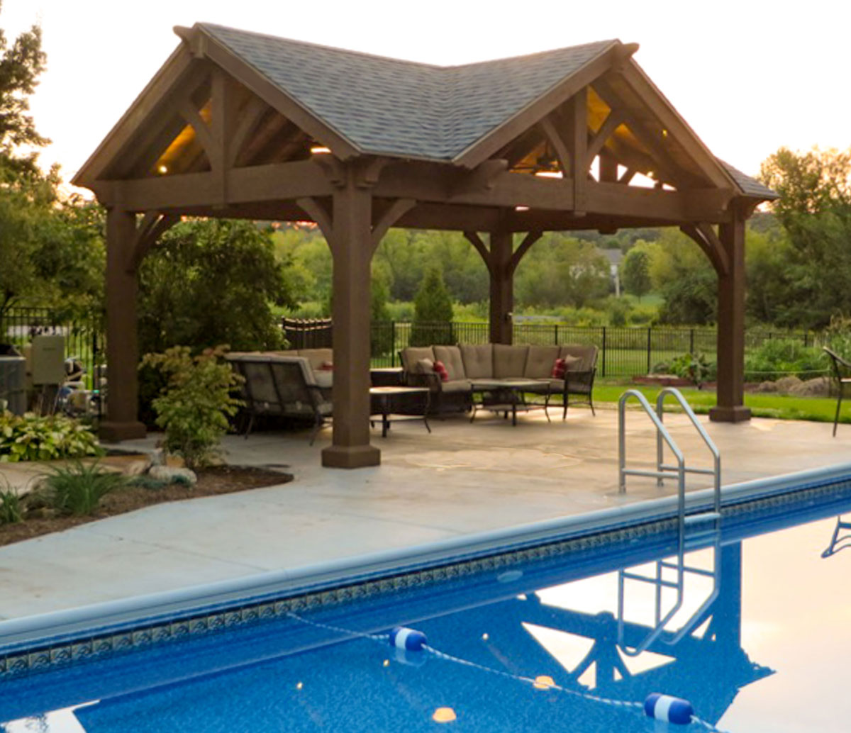3 gable diy pavilion integrated power western timber frame