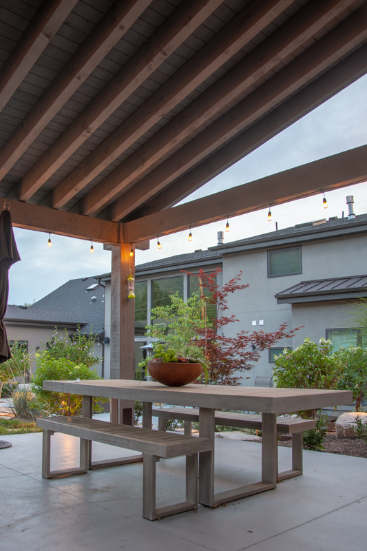 Pavilion w/Sloped Shed Roof &amp; Metal Brackets Western 