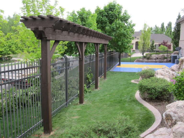 Natural Timber Frame Arbor Before & After; Defining A Landscape