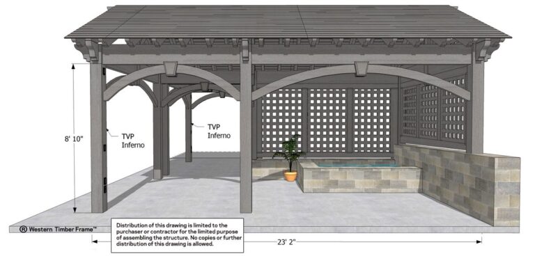 View Plan for Latticed Shade Structure w/Fish Pool