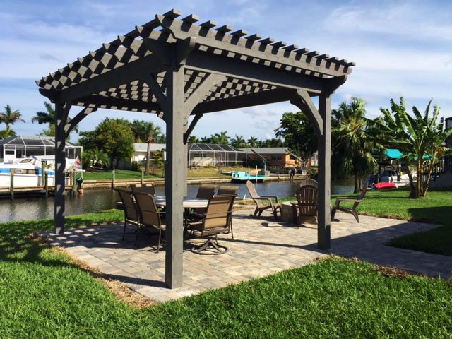 1 Afternoon 2 Florida Men Install Cedar DIY Pergola Kit