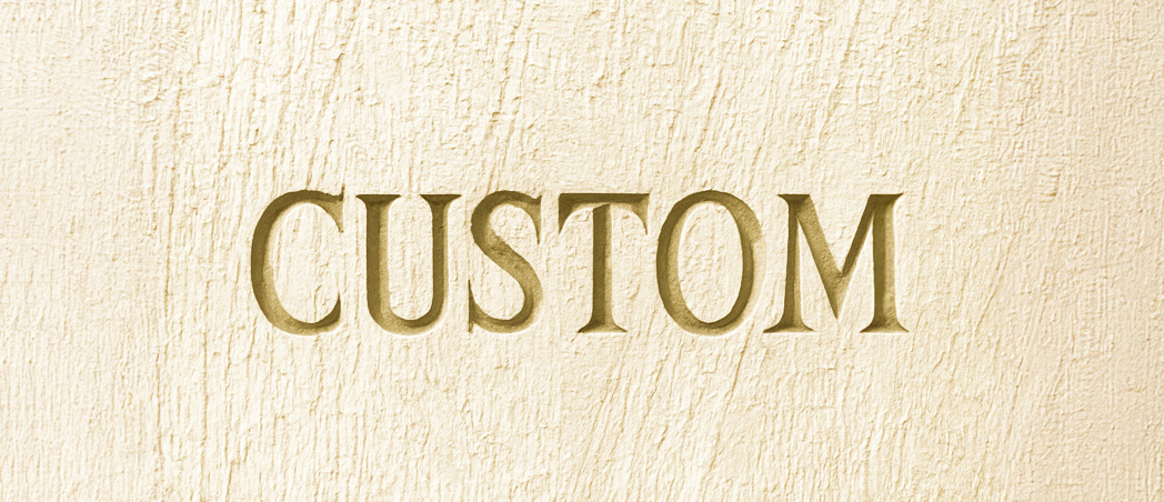 Custom stain carved into wood