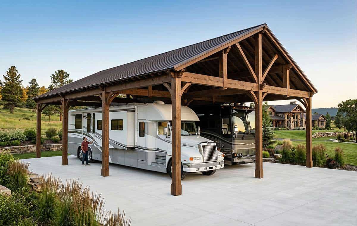 Timber Rv Cover Timber Frame Carport & RV Cover: Build Your Own Kit Guide (2026)