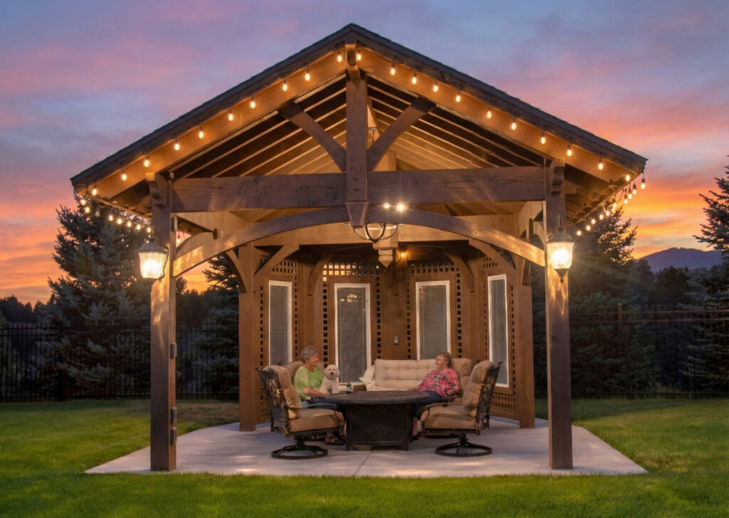 Timber frame outdoor living pavilion designed for everyday gathering and long term outdoor structure value