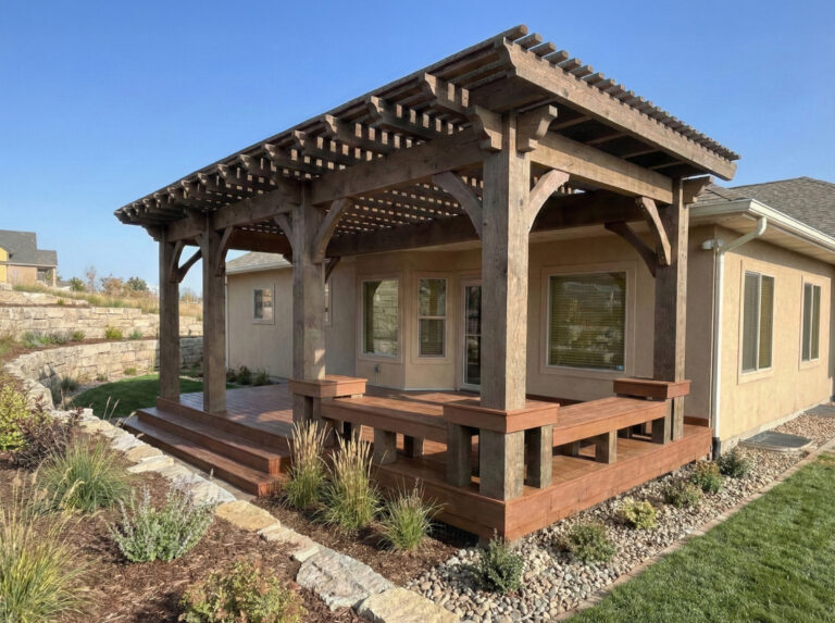 Timber frame pergola designed for long term outdoor structure value and daily use