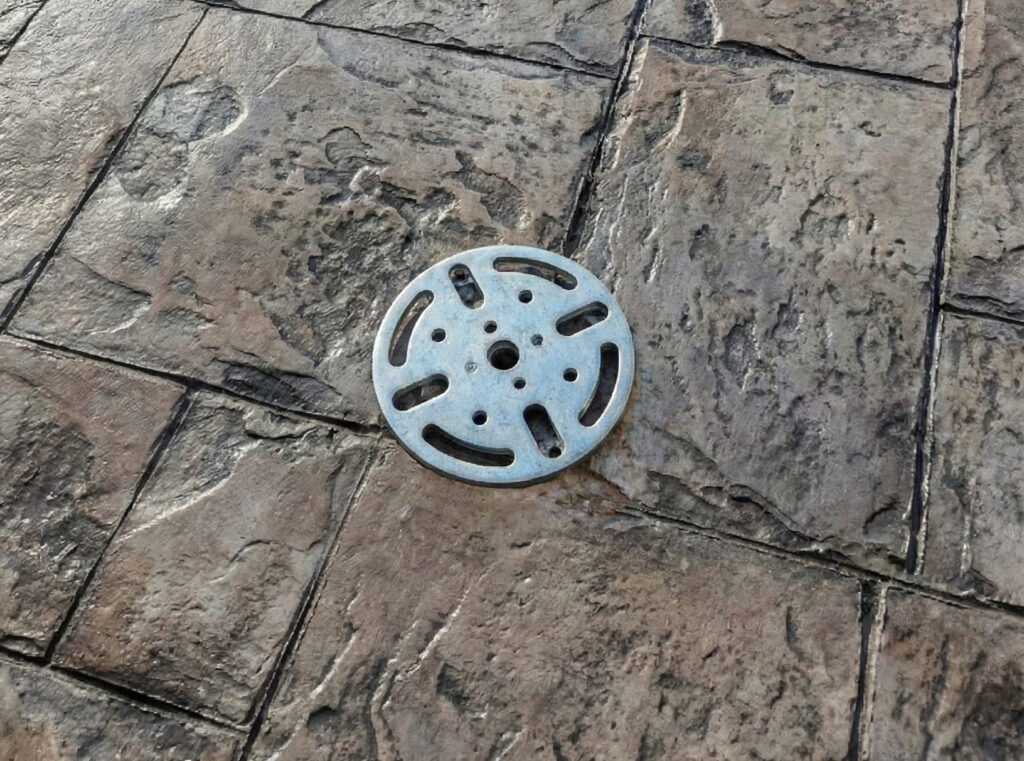 Steel screw pile foundations staged for timber frame construction