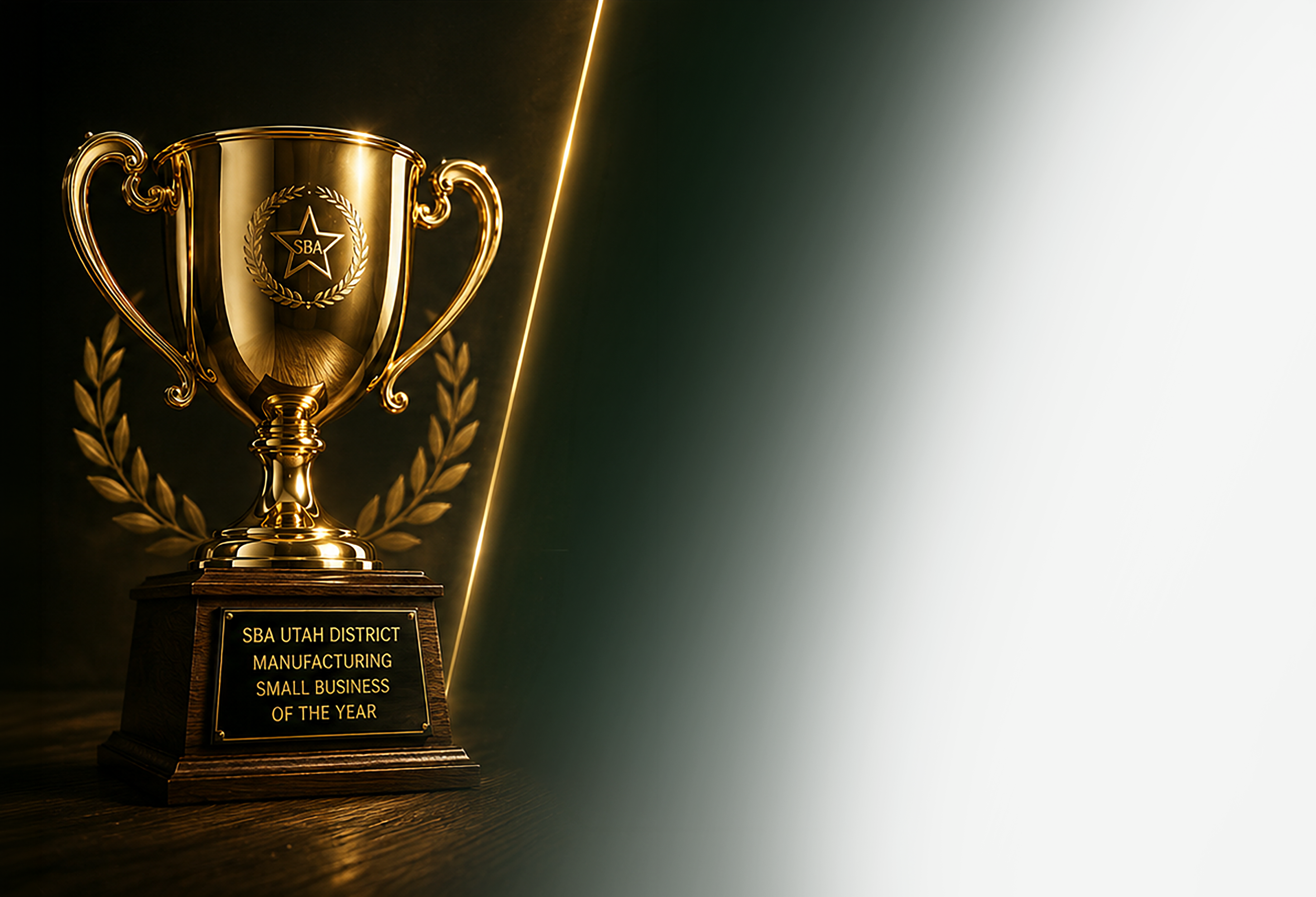 2026 SBA Utah District Manufacturing Small Business of the Year trophy